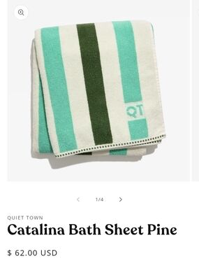 Catalina Bath Sheet in Pine Stripe